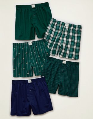 AEO Men's Stretch Cotton Boxer Short 5-Pack