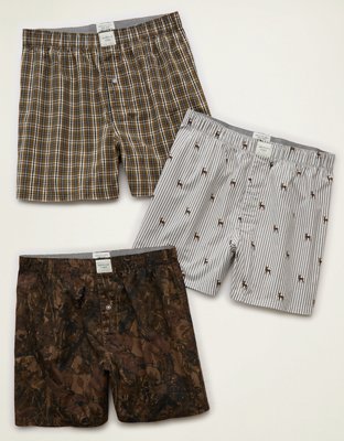 AEO Men's Stretch Cotton Boxer Short 3-Pack