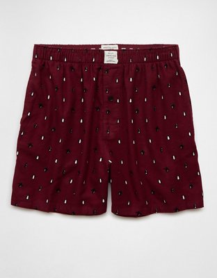 AEO Men's Tiny Penguins Flannel Pocket Boxer Short