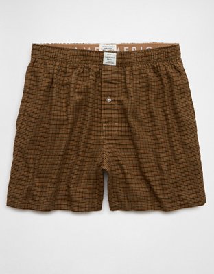 AEO Men's Houndstooth Flannel Pocket Boxer Short