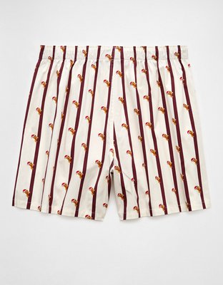 Мужские брюки American Eagle AEO Gingerbread Stripe Stretch Boxer Short — фото 4