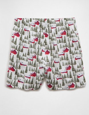 AEO Winter Farm Flannel Pocket Boxer Short