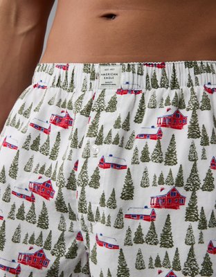 AEO Winter Farm Flannel Pocket Boxer Short