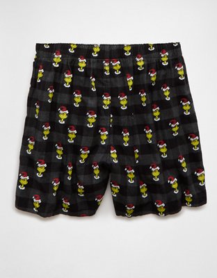 Мужские брюки American Eagle AEO Grinch Santa Flannel Pocket Boxer Short — фото 3