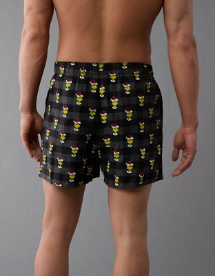 AEO Grinch Santa Flannel Pocket Boxer Short