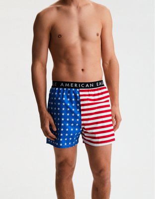 Funny Boxer Briefs for Men American Flag Bald Eagle Mullet Underwear