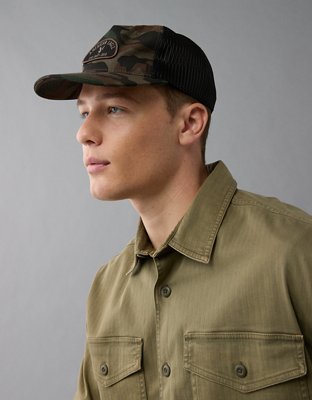 Мужские головные уборы American Eagle AE Twill Trucker Hat — фото 2