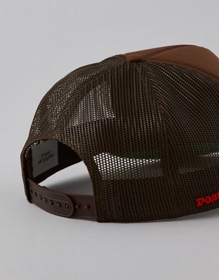 Мужская кепка American Eagle AE Post Malone Trucker Hat, цвет: Коричневый — фото 4