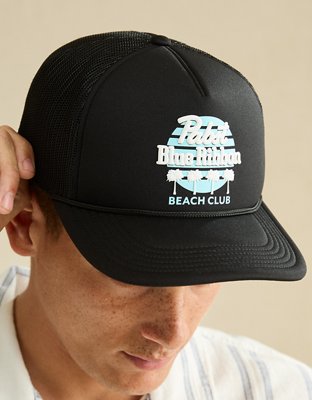 Мужская кепка American Eagle AE Pabst Trucker Hat, цвет: Чёрный — фото 2