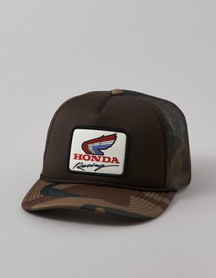 Мужская кепка American Eagle AE Honda Racing Trucker Hat, цвет: Камуфляжный зелёный — фото 3