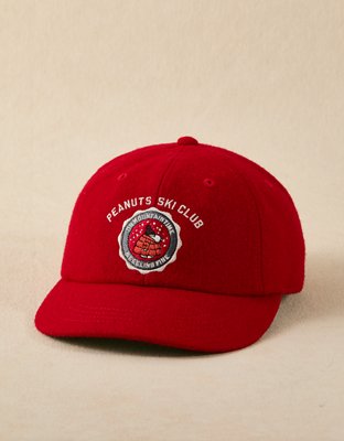 Мужская кепка American Eagle AE Snoopy Wool-Blend Dad Hat, цвет: Красный — фото 2