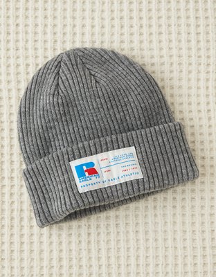 Мужская шапка American Eagle AE x Russell Athletic, цвет: Серый меланжевый — фото 3