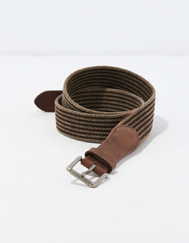 AEO Webbed Leather Belt