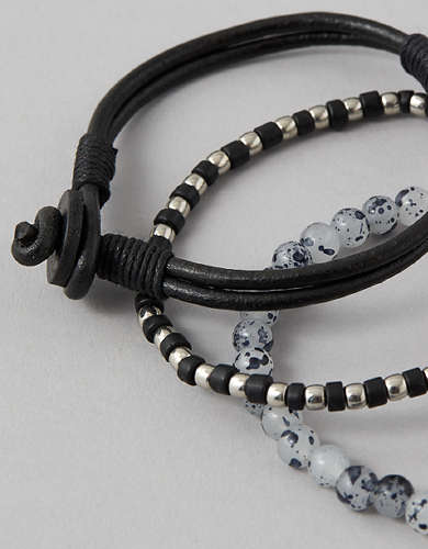 AEO Black Bead & Wrap Bracelets 3-Pack