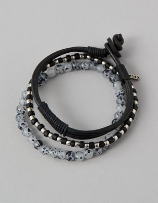 AEO Black Bead & Wrap Bracelets 3-Pack