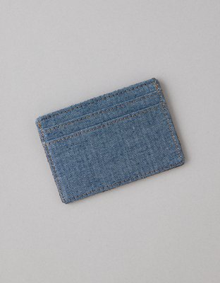 AE Leather  Denim Cardholder