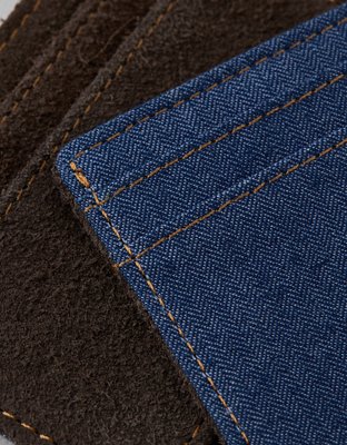 AE Leather & Denim Cardholder