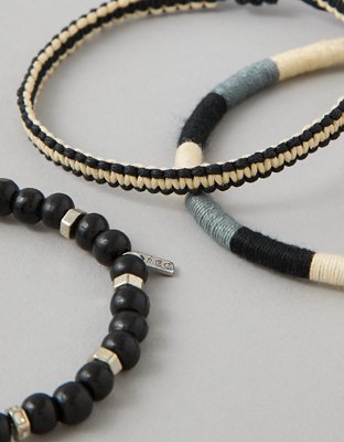 AE Beaded & Braided Bracelet 3-Pack