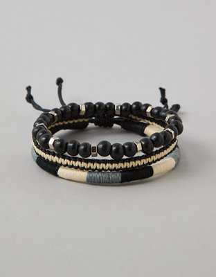 AE Beaded & Braided Bracelet 3-Pack