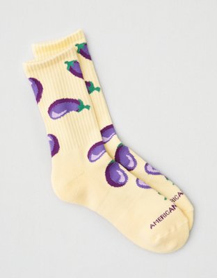 AEO Eggplant Crew Sock
