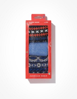 Носки AEO Fairisle для мужчин, средней высоты, 3 шт. — American Eagle — фото 2