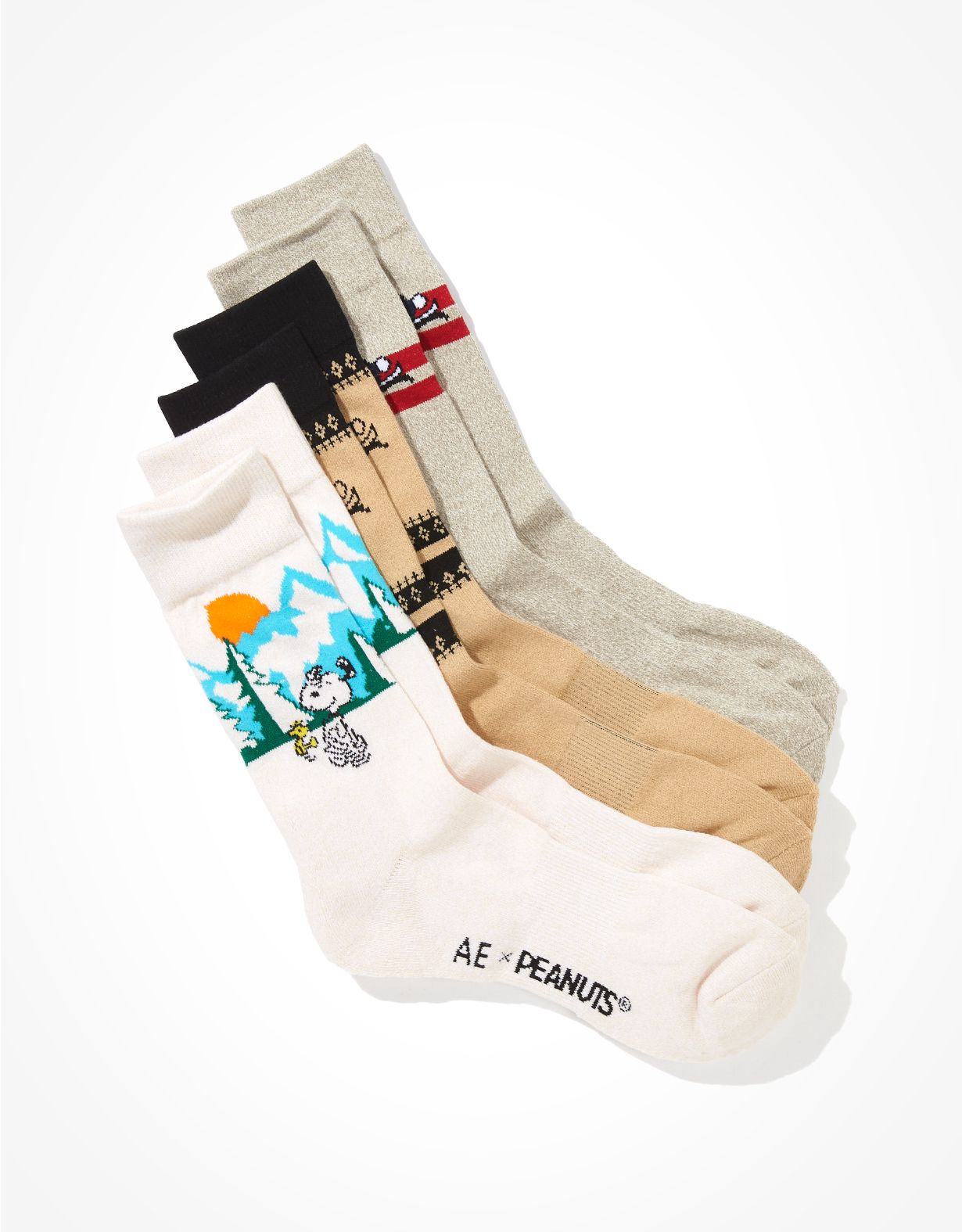 AE x Peanuts Crew Socks 3-Pack