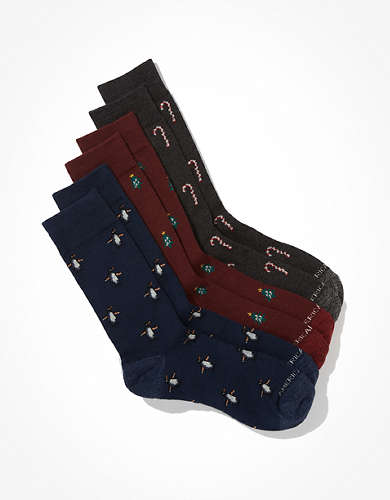 AEO Holiday Socks 3-Pack