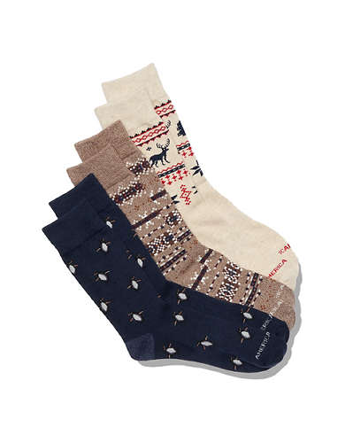 AE Holiday Classic Sock 3-Pack