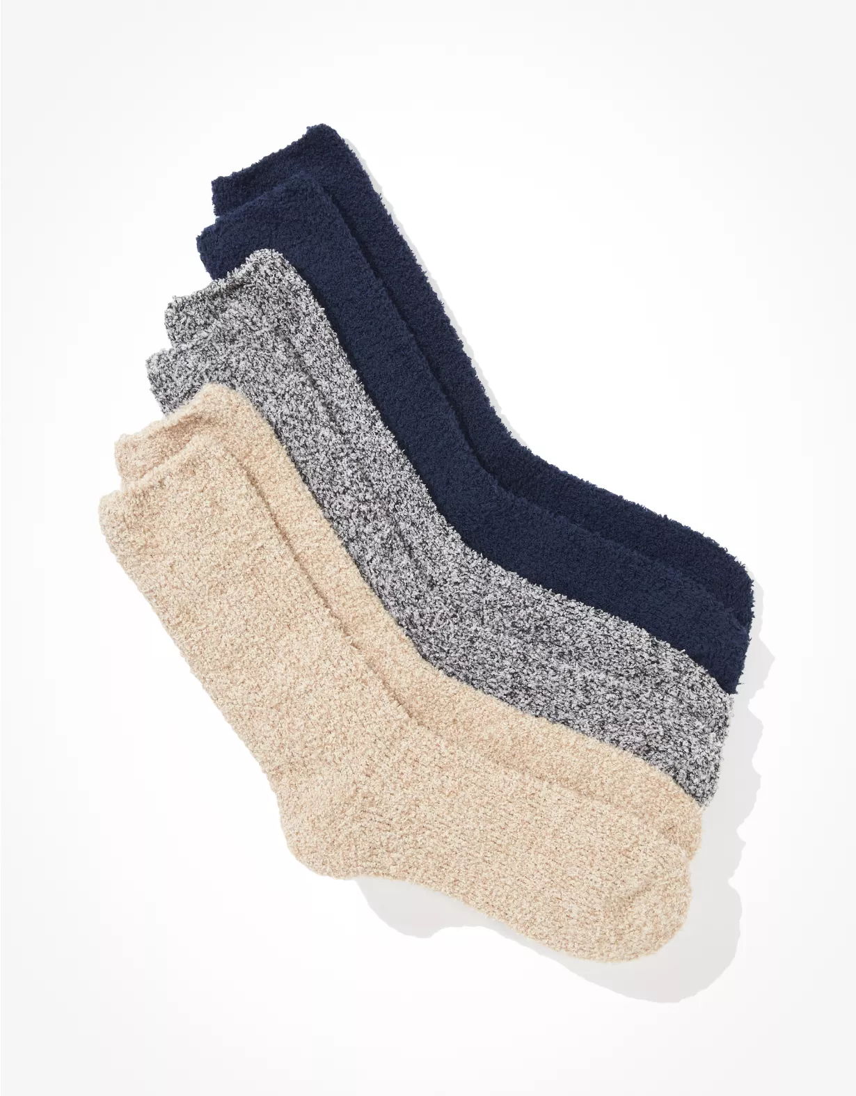 AEO Marled Knit Fuzzy Sock 3-Pack