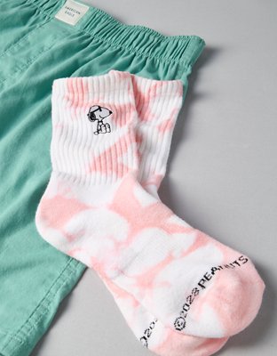 AE Peanuts Tie-Dye Crew Socks