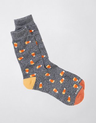 AE Halloween Candy Corn Crew Socks