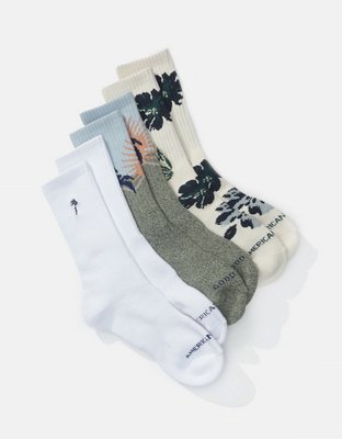 AE Tropical Crew Socks 3-Pack