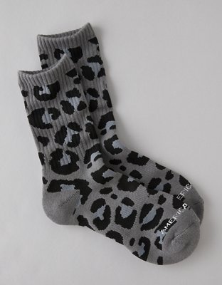 AE Animal-Print Crew Socks