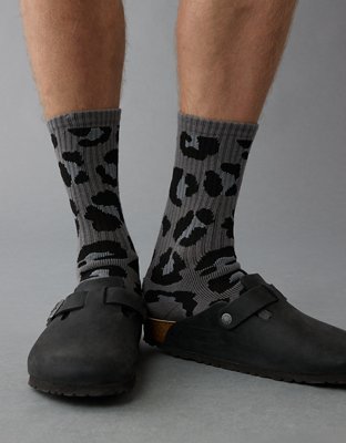 AE Animal-Print Crew Socks