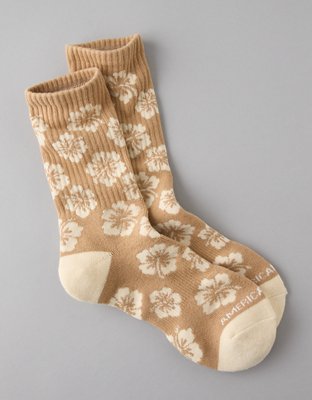 AE Hibiscus Crew Socks