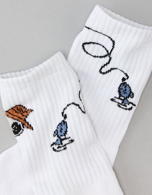 AE 24/7 Fishing Snoopy Crew Socks