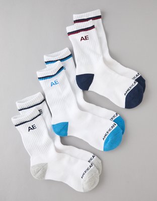 AE Logo Crew Socks 3-Pack