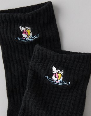 AE Peanuts Pool Crew Socks
