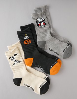 AE Halloween Peanuts Crew Socks 3-Pack