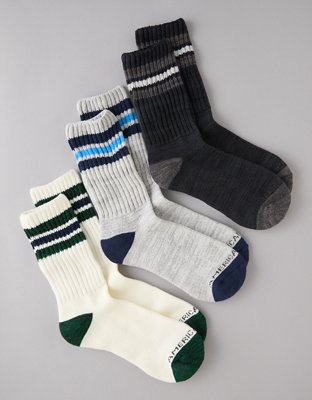 AE Retro Crew Socks 3-Pack