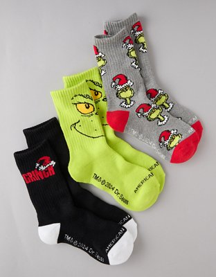 AE Grinch Socks 3-Pack