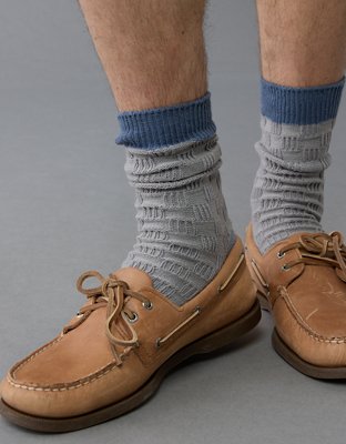 AE Checkerboard Terry Crew Socks
