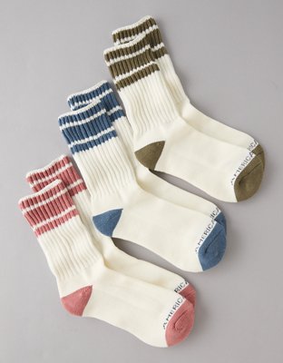 AE Retro Crew Socks 3-Pack