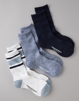 AE Laidback Luxe Terry Crew Socks 3-Pack
