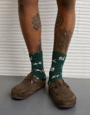 AE Graphic Terry Crew Socks