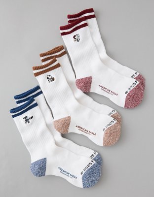 AE Peanuts Crew Socks 3-Pack