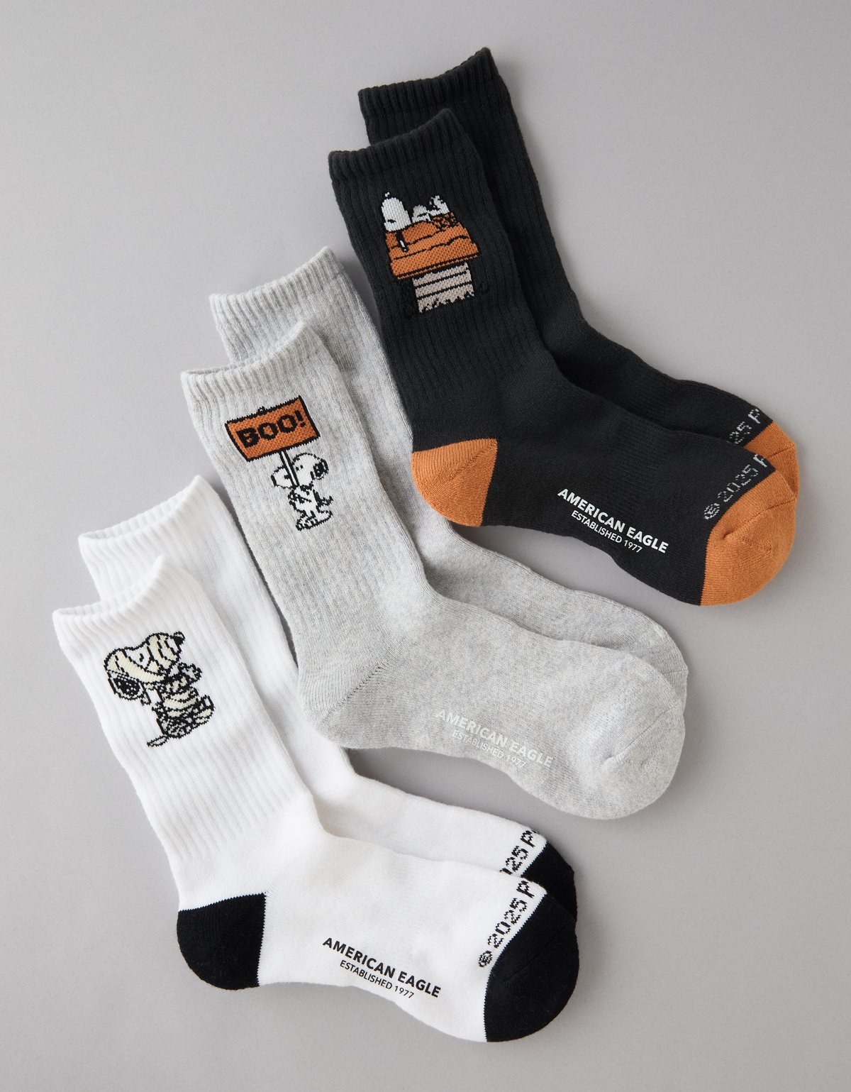 AE Peanuts Halloween Terry Crew Socks 3-Pack - image 2