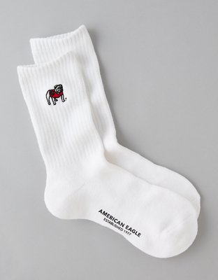 AE Georgia Bulldogs Crew Socks