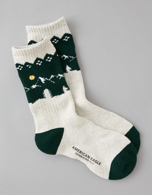 AE Graphic Terry Crew Socks