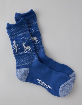 AE Graphic Terry Crew Socks